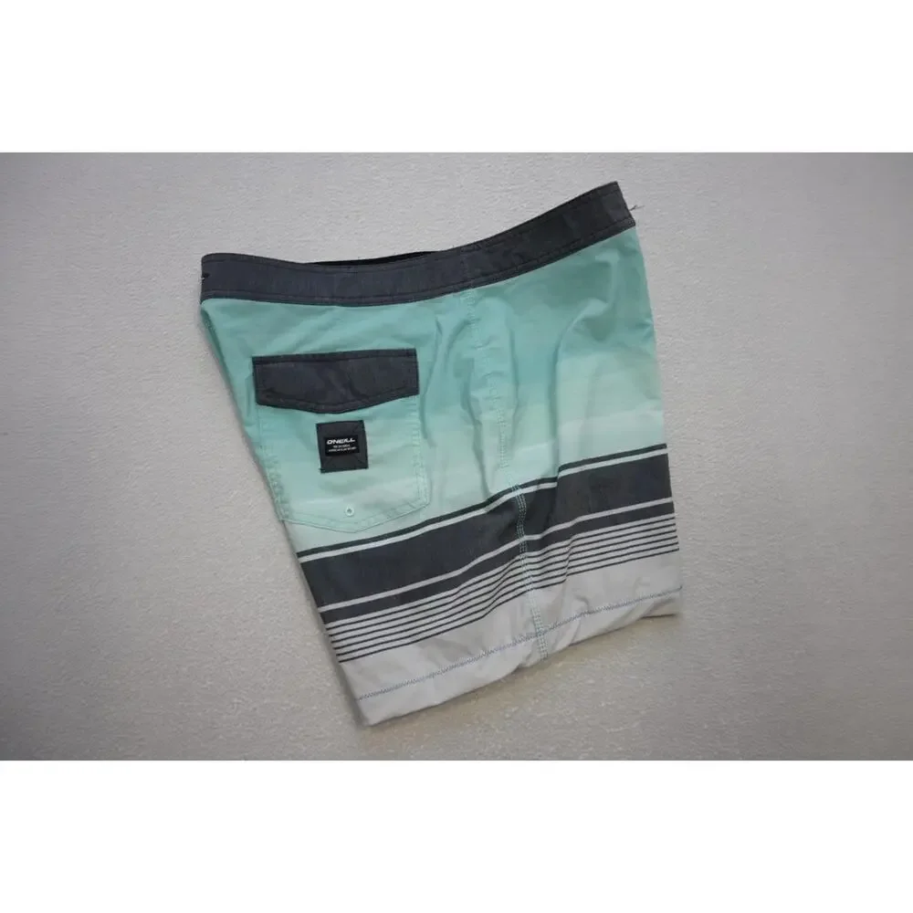 Oneill Board Shorts Striped Athletic Surf Performance 5.5